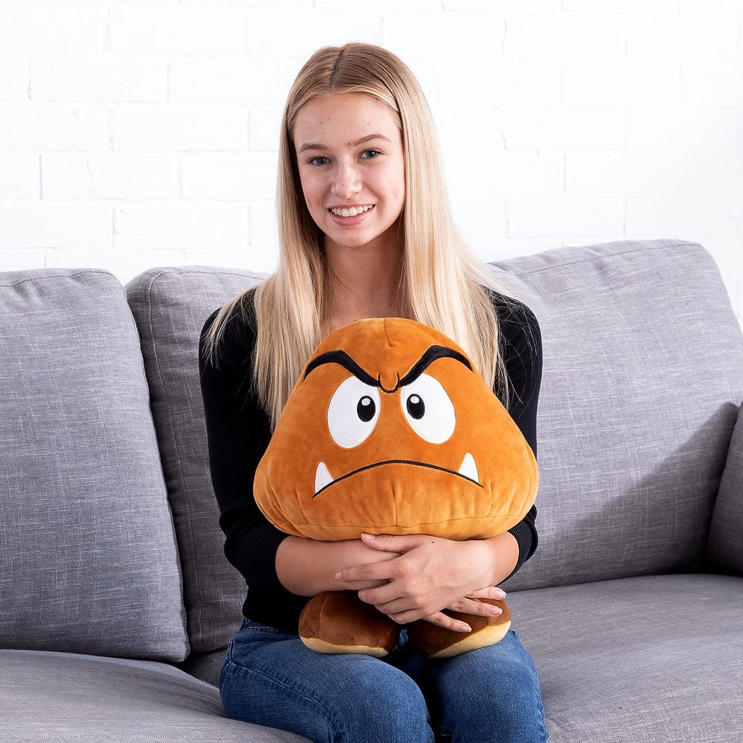Club Mocchi-Mocchi Giant Nintendo Super Mario Plush 15 inch Plush - GOOMBA