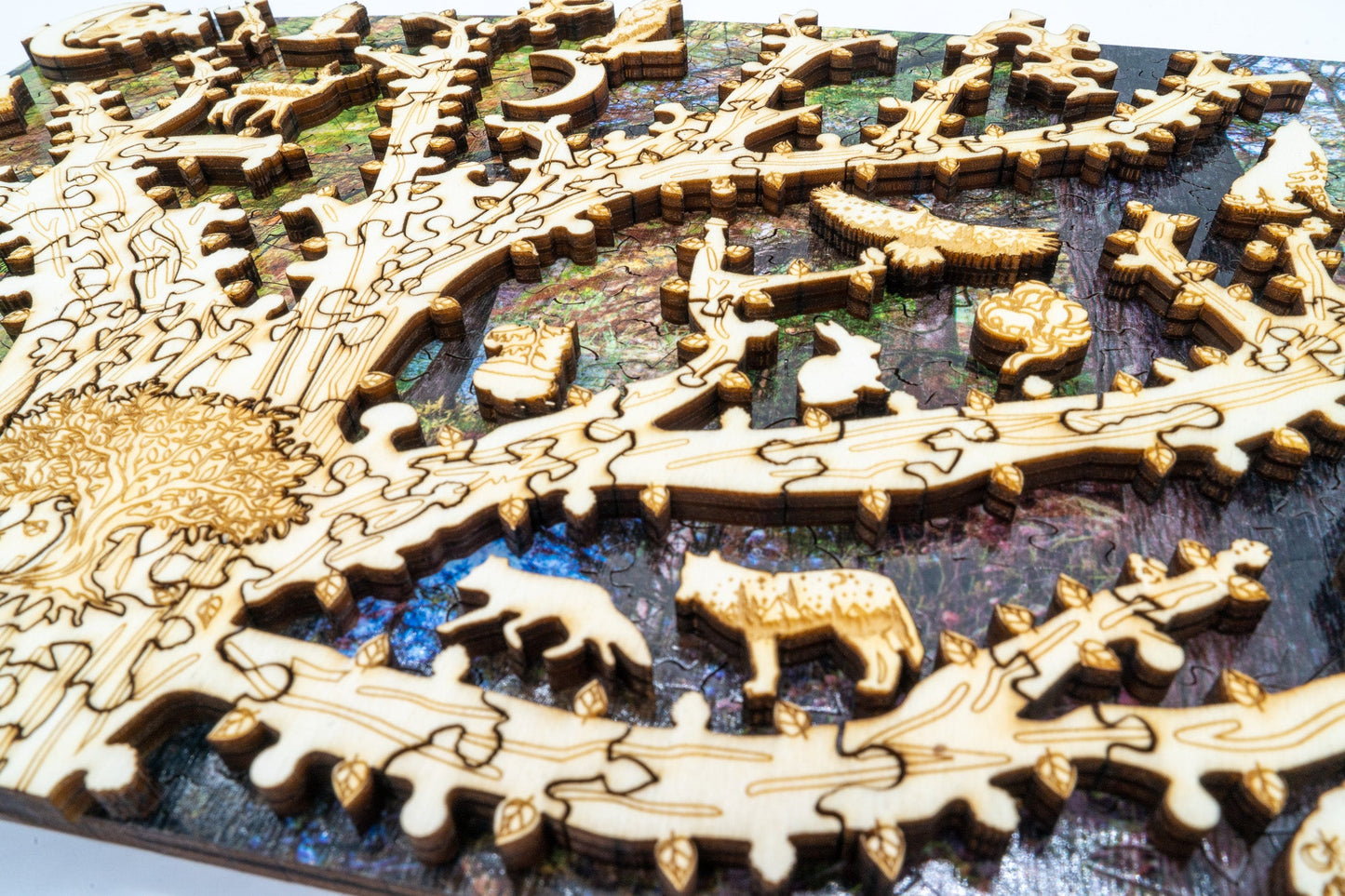 Enchanted Forest 3D wooden 2 sided puzzle