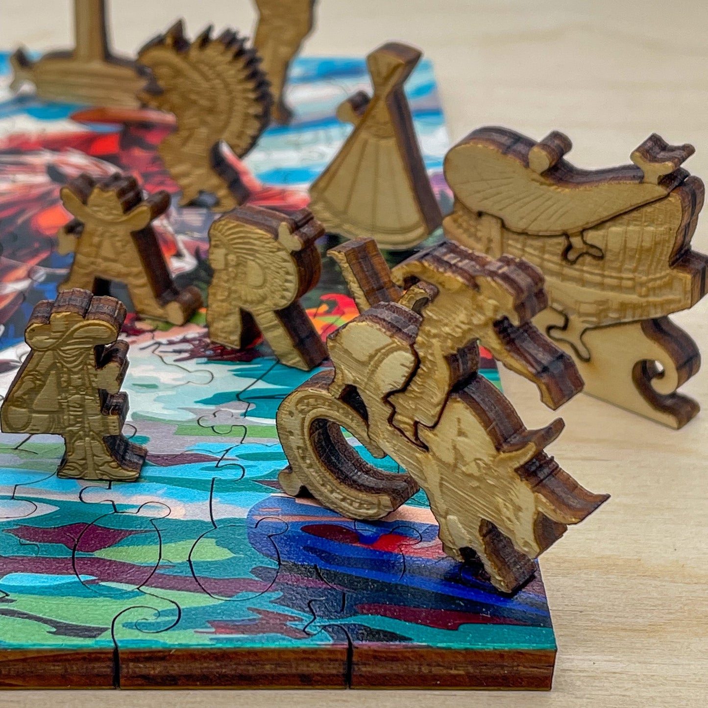 Mountain Rider 3D wooden 2 sided puzzle