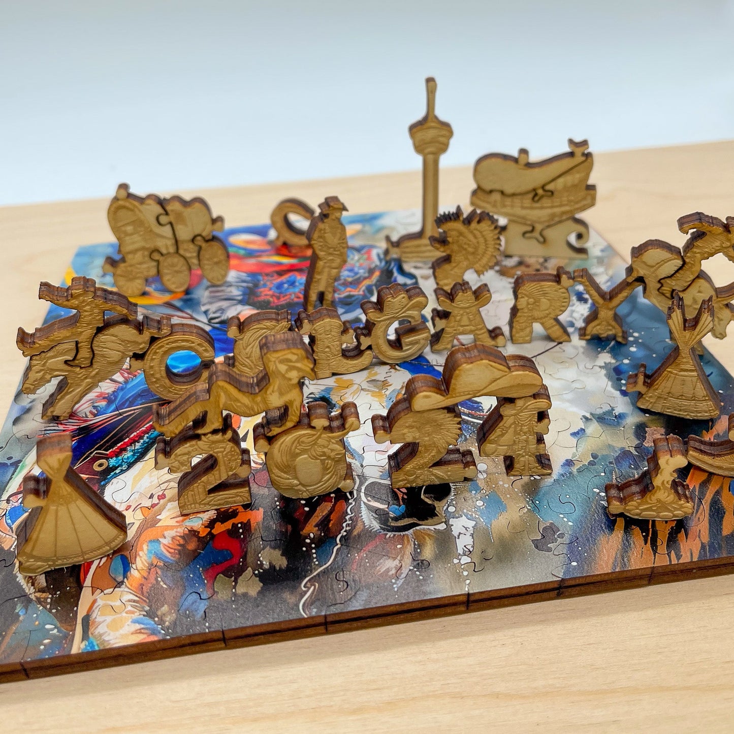 Calgary Spirit 3D wooden 2 sided puzzle