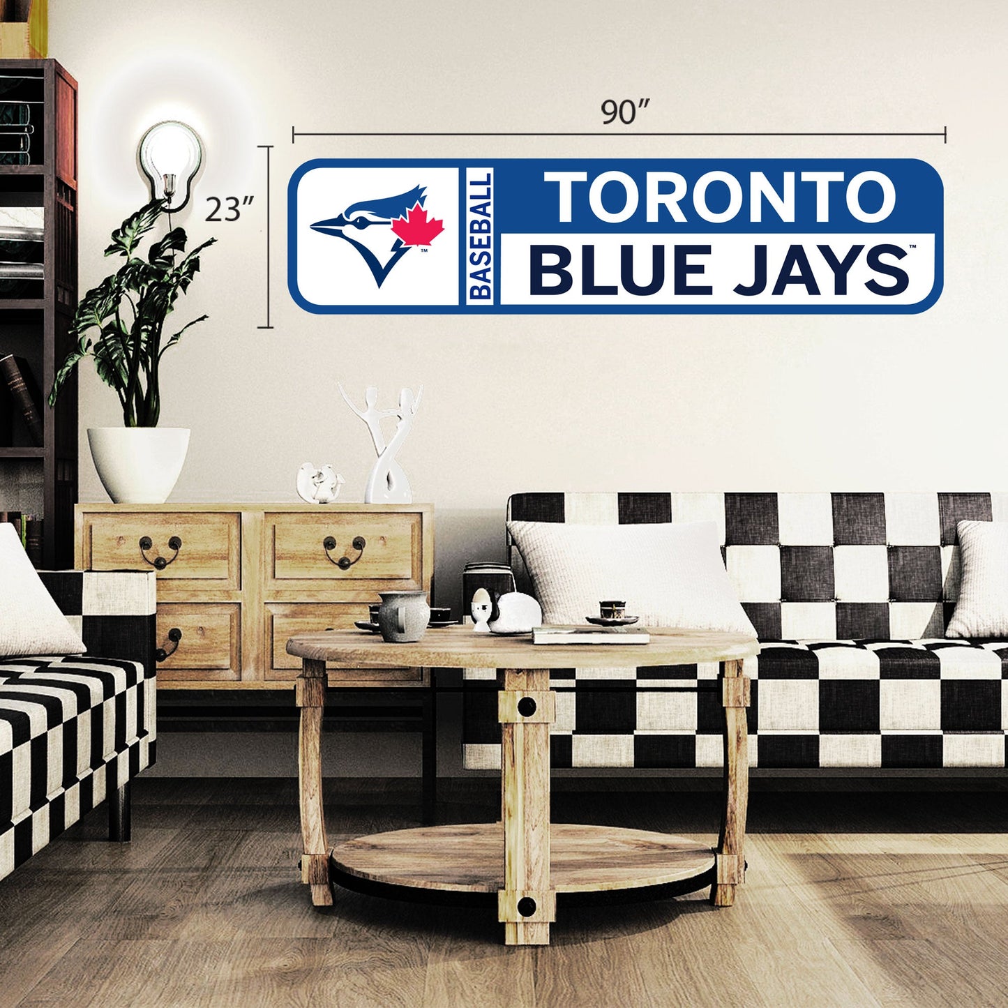 Toronto Blue Jays 90x23 Team Repositional Wall Decal Design 56