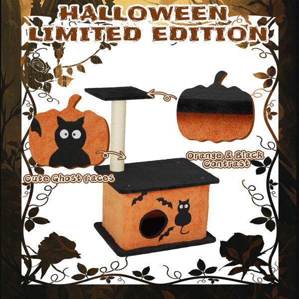 Halloween Inspired Cat Tree Tower Cat Tree For Indoor With Spacious Cat Condo