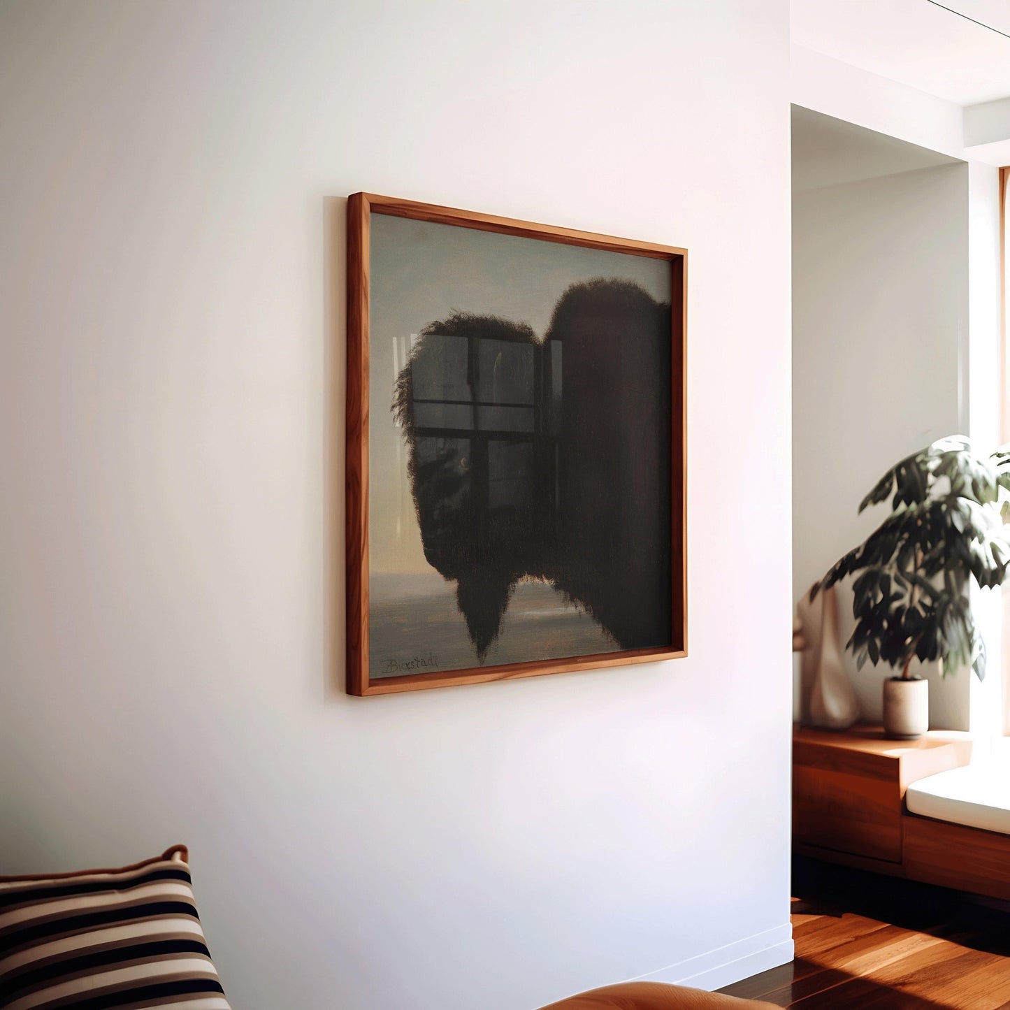 Albert Bierstadt - Buffalo | Famous Vintage Painting (available handframed or unframed) 1x1