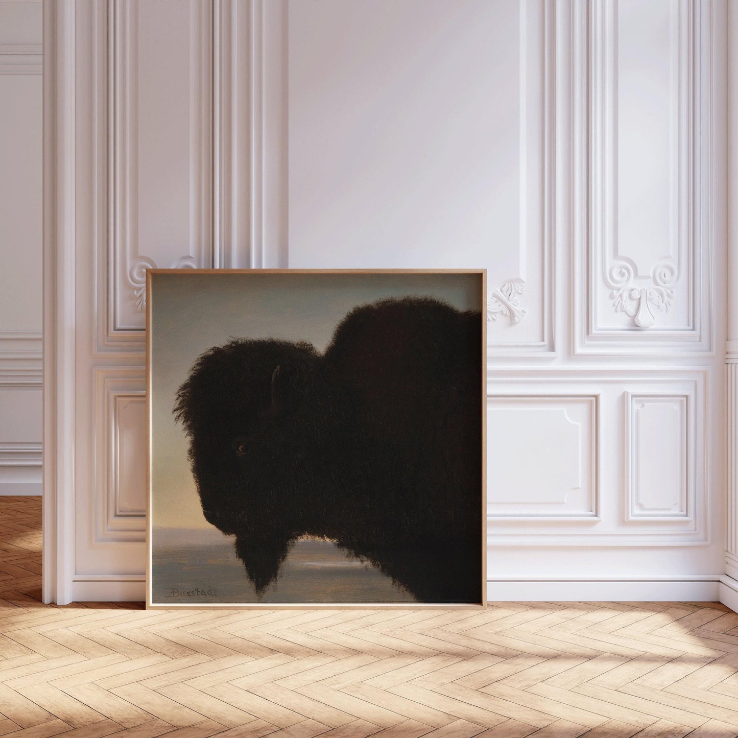 Albert Bierstadt - Buffalo | Famous Vintage Painting (available handframed or unframed) 1x1