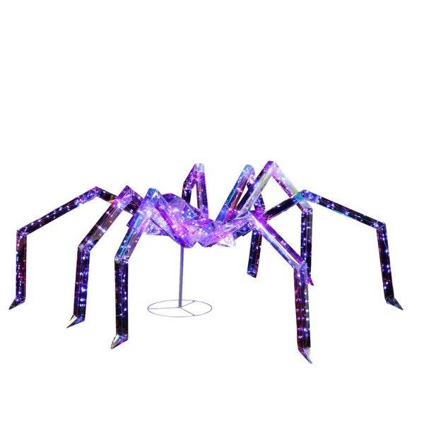 3FT Halloween Decorations Light Up Spider, Outdoor Halloween Decor Lighted Iridescent Spider