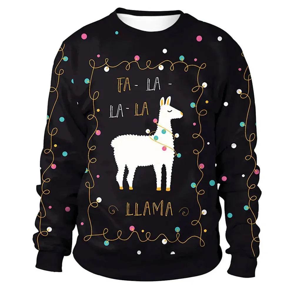 Christmas Element Men's And Women's Round Neck Sweater