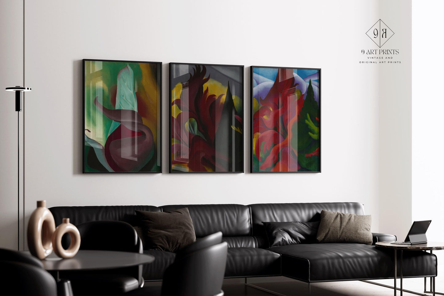 Georgia O'Keeffe STATEMENT TRIO - Skunk Cabbage, Red Maple and Trees in Autumn | An Incredible Vintage Set (Available Frame or unframed)