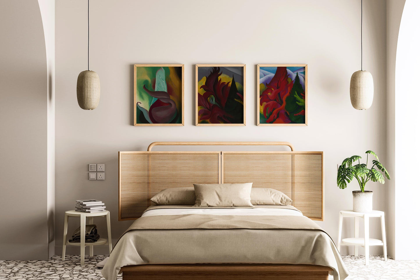 Georgia O'Keeffe STATEMENT TRIO - Skunk Cabbage, Red Maple and Trees in Autumn | An Incredible Vintage Set (Available Frame or unframed)