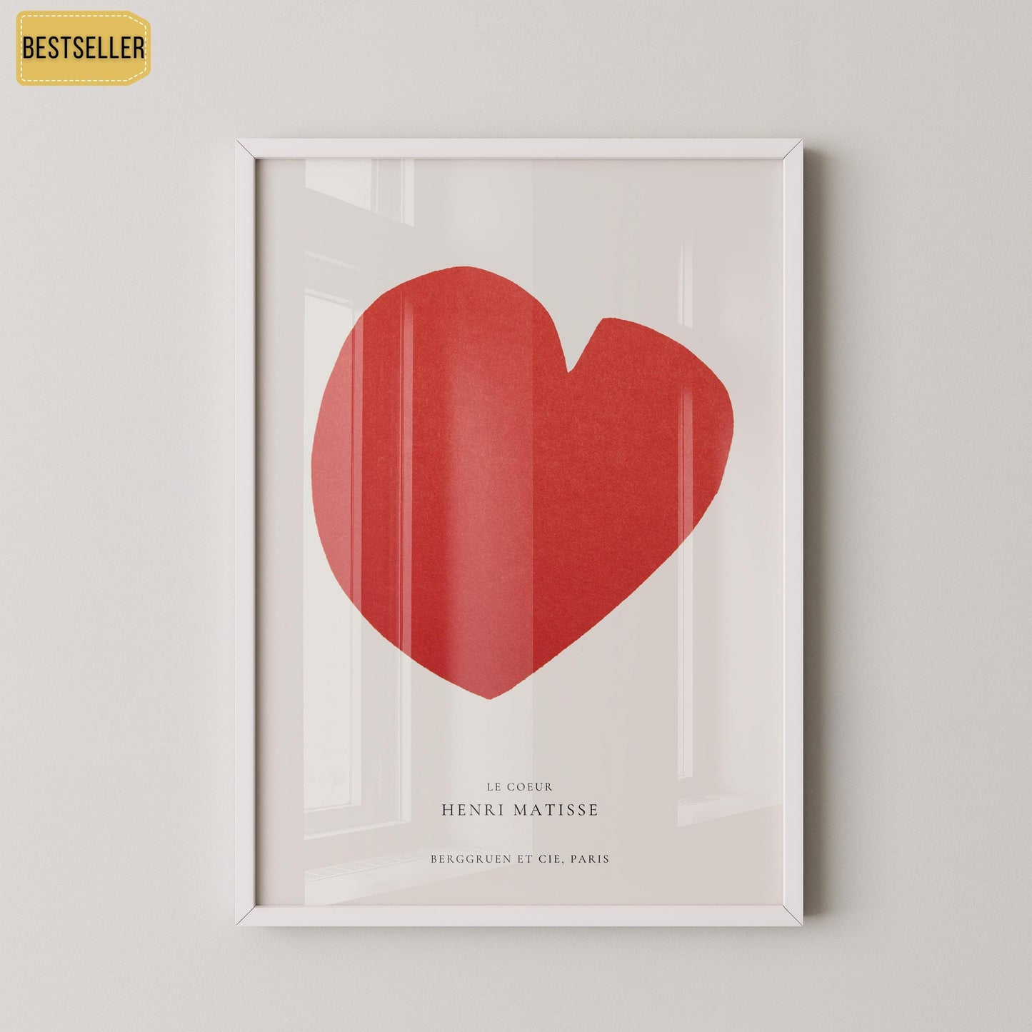Henri Matisse - The Heart (Le Coeur) | Our Customer Favorite Famous Art in Red (available handframed or unframed)