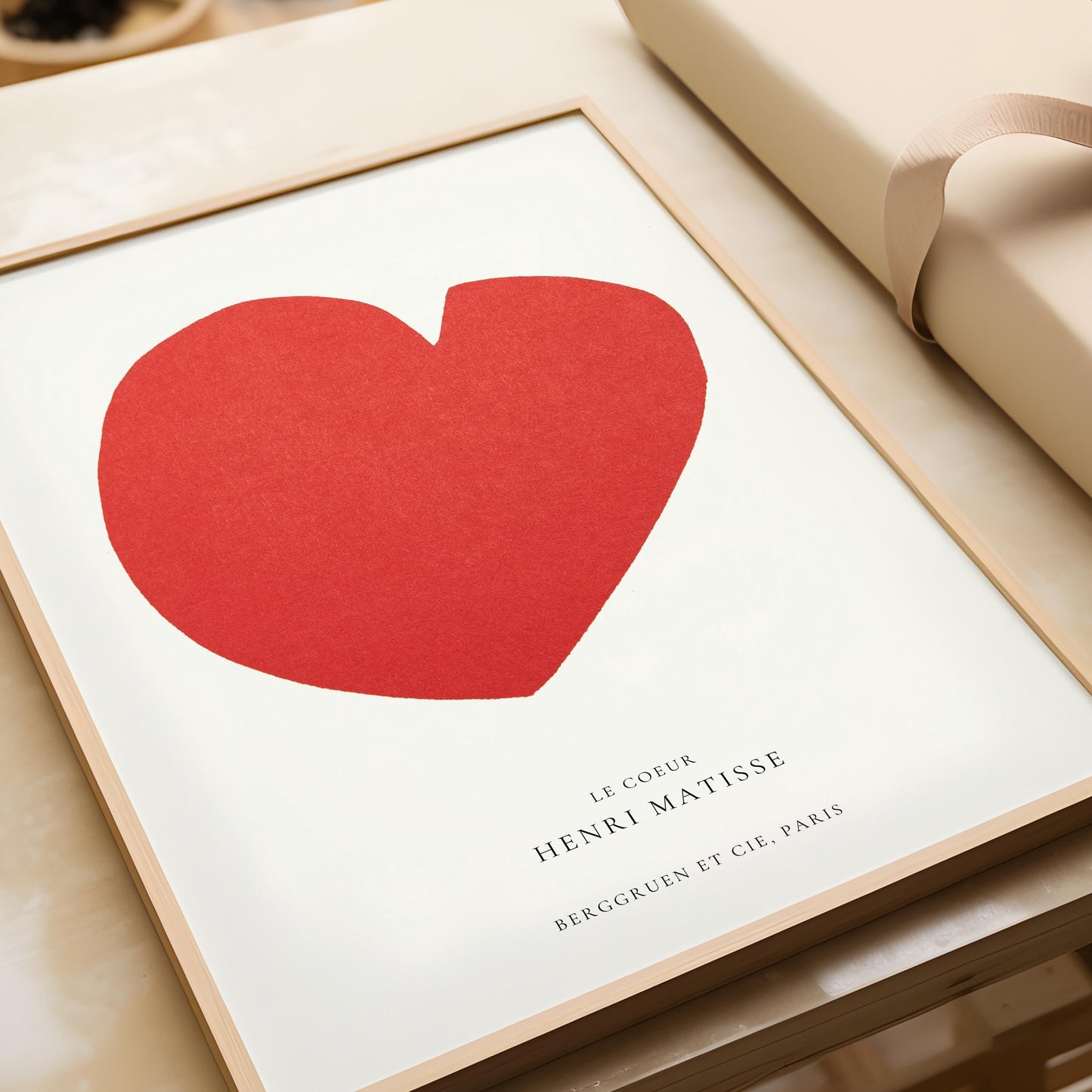 Henri Matisse - The Heart (Le Coeur) | Our Customer Favorite Famous Art in Red (available handframed or unframed)