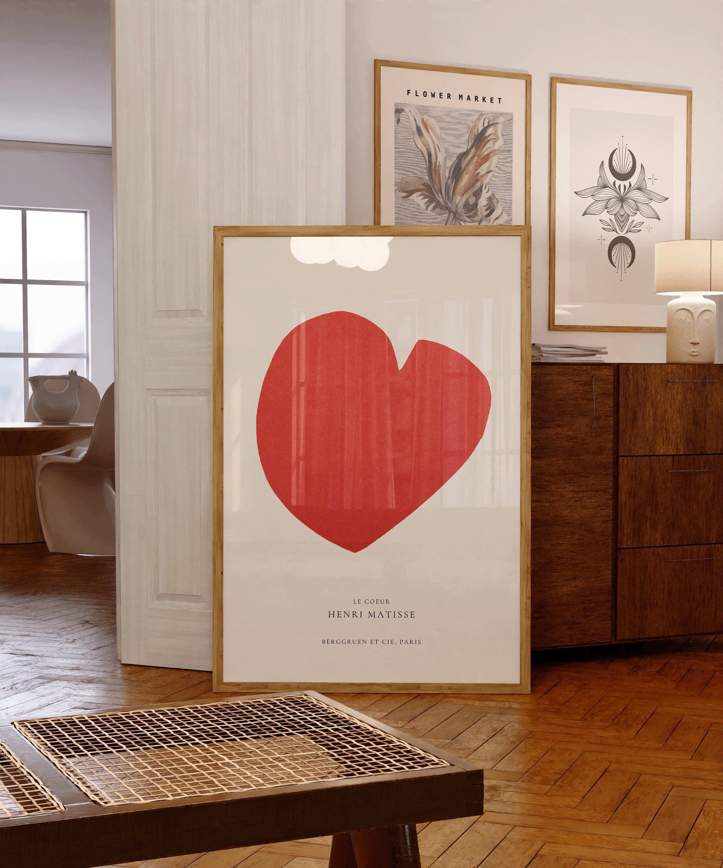 Henri Matisse - The Heart (Le Coeur) | Our Customer Favorite Famous Art in Red (available handframed or unframed)