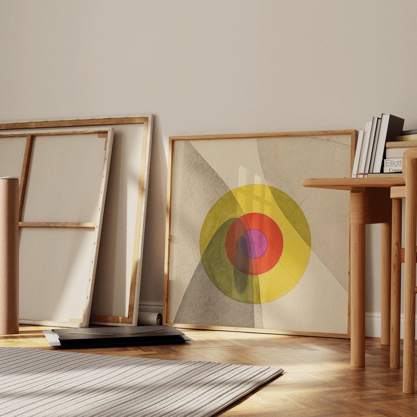 Joost Schmidt for Bauhaus PREMIUM GICLÉE PRINT - Vintage Mid-century Modern Abstract Art Print in Yellow (available handframed) 1x1
