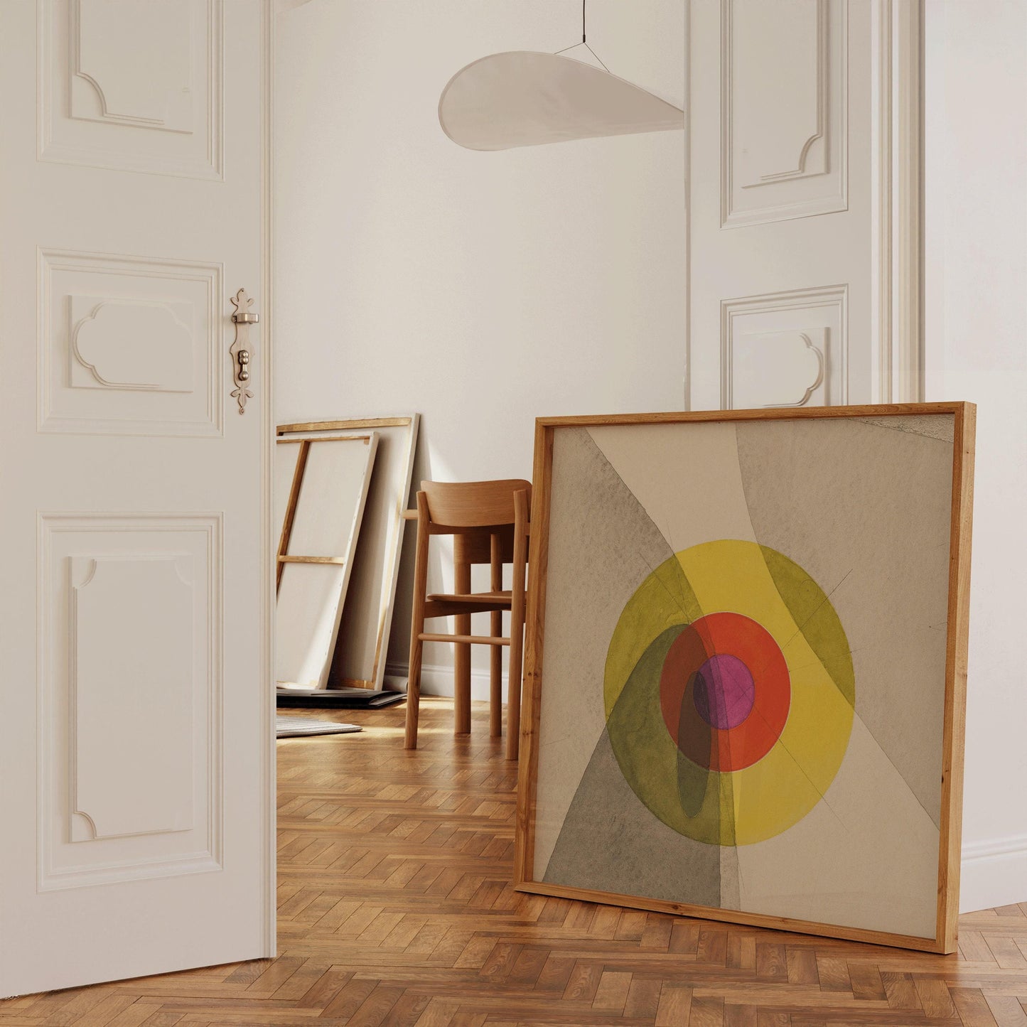 Joost Schmidt for Bauhaus PREMIUM GICLÉE PRINT - Vintage Mid-century Modern Abstract Art Print in Yellow (available handframed) 1x1
