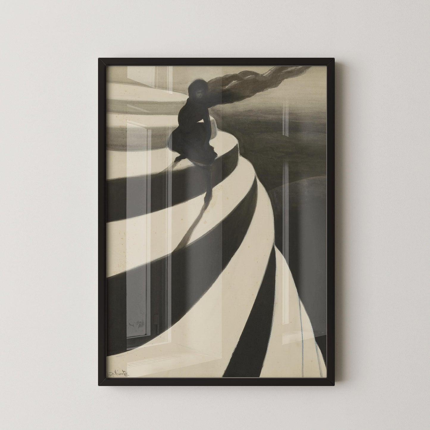 Léon Spilliaert – “Vertigo” (1908) | Haunting Symbolist Masterpiece | Dark Academia Wall Art | Moody Surrealist Print | Art Nouveau Noir