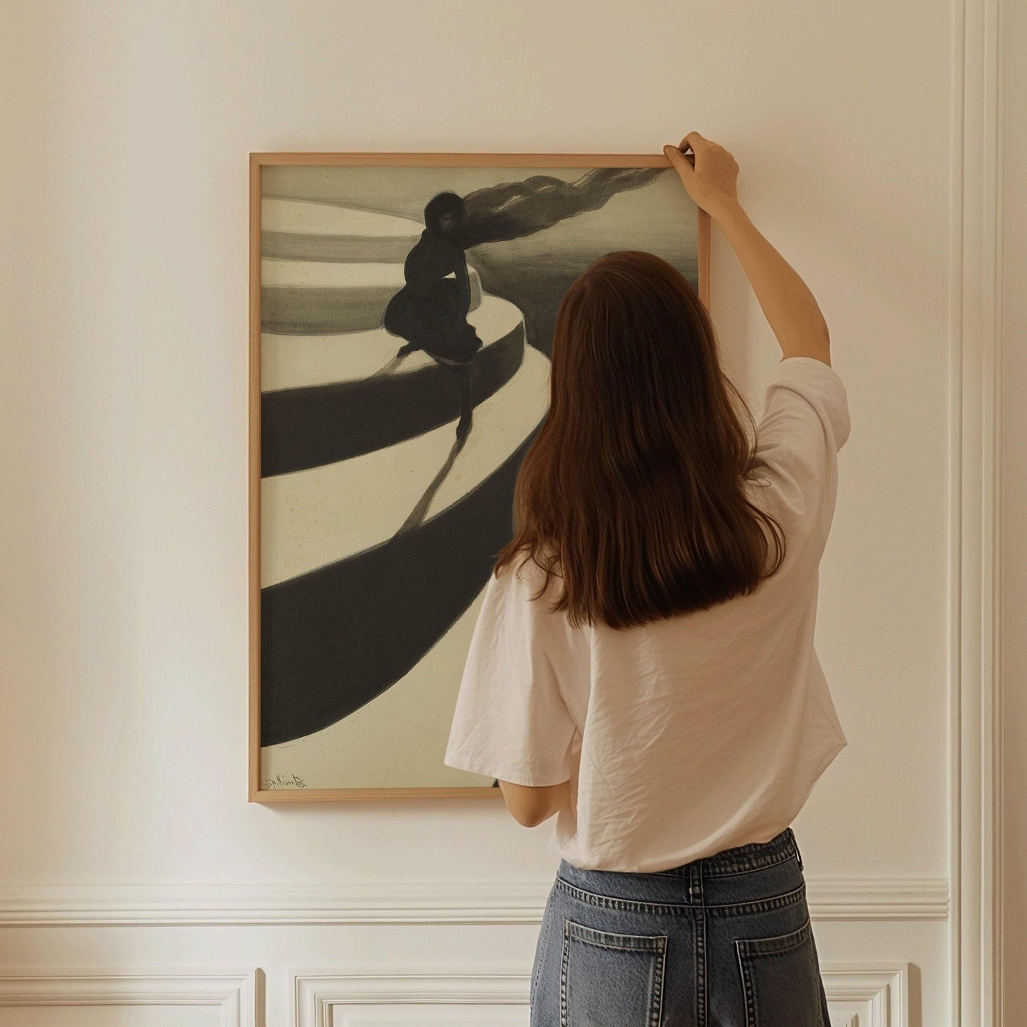 Léon Spilliaert – “Vertigo” (1908) | Haunting Symbolist Masterpiece | Dark Academia Wall Art | Moody Surrealist Print | Art Nouveau Noir