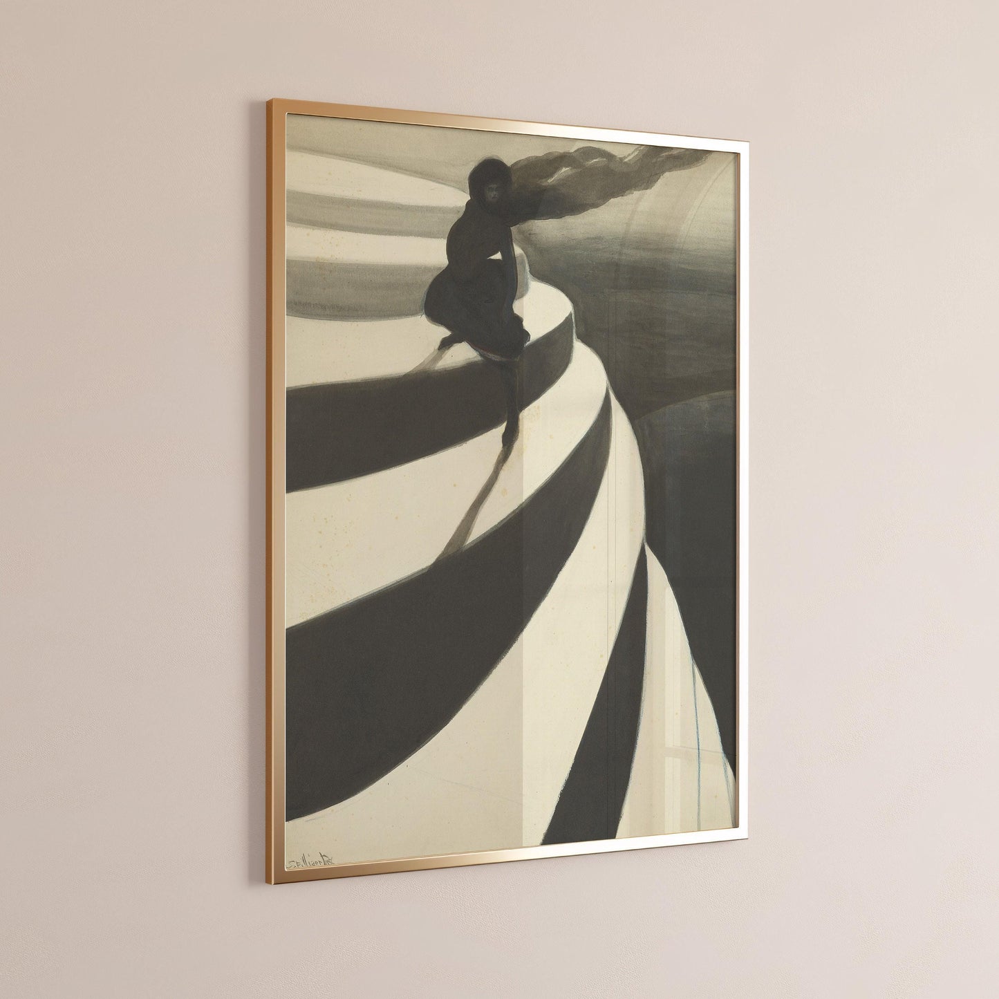 Léon Spilliaert – “Vertigo” (1908) | Haunting Symbolist Masterpiece | Dark Academia Wall Art | Moody Surrealist Print | Art Nouveau Noir