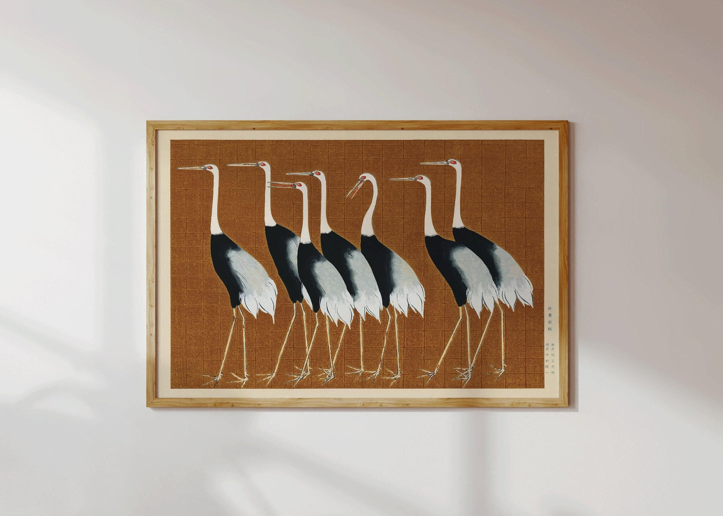 Ogata Korin - Cranes | PREMIUM GICLÉE PRINT | Our Bestselling Vintage Japanese Art in Brown (Available handframed or unframed)