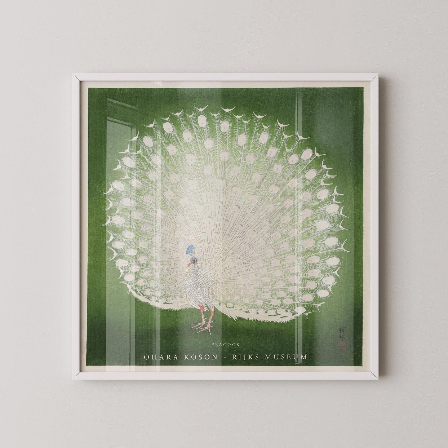 Ohara Koson - Peacock | PREMIUM GICLÉE PRINT | Our Customer Favourite Vintage Japanese Print in Green (available handframed) 1x1