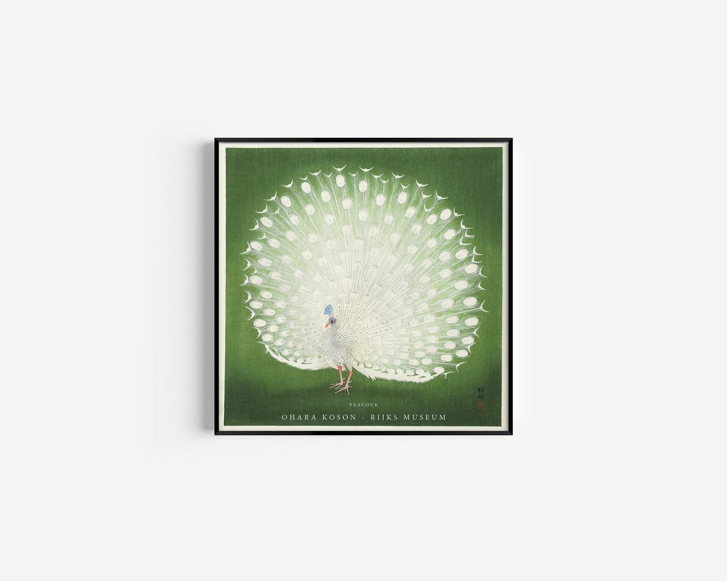Ohara Koson - Peacock | PREMIUM GICLÉE PRINT | Our Customer Favourite Vintage Japanese Print in Green (available handframed) 1x1