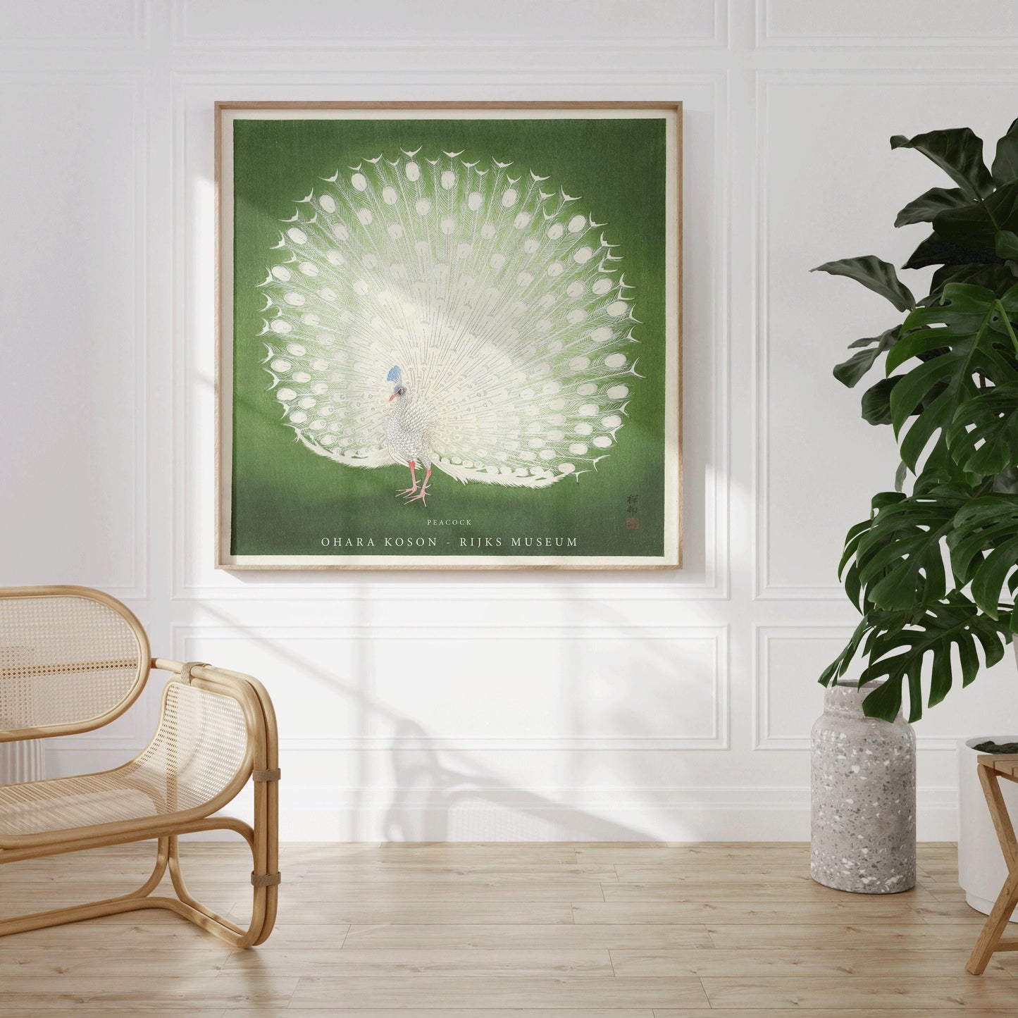 Ohara Koson - Peacock | PREMIUM GICLÉE PRINT | Our Customer Favourite Vintage Japanese Print in Green (available handframed) 1x1
