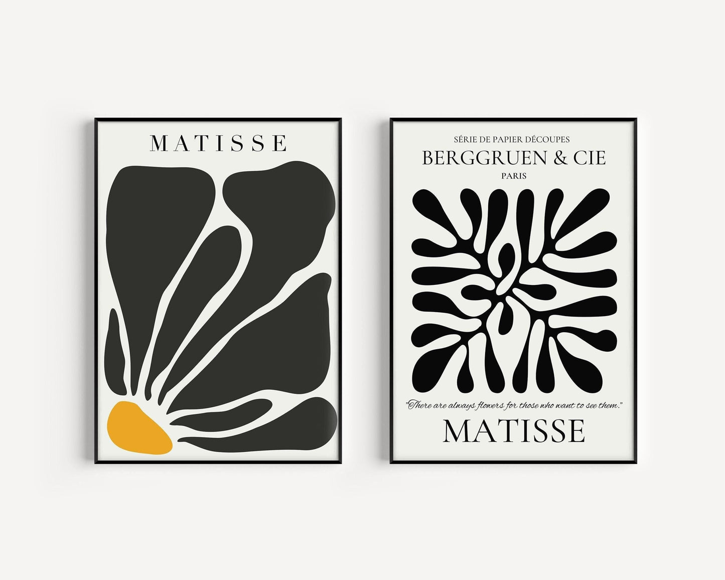 Our Strikingly Gorgeous Matisse Set | | STATEMENT DUO Mid-Century Art | Customer Favorite and available framed