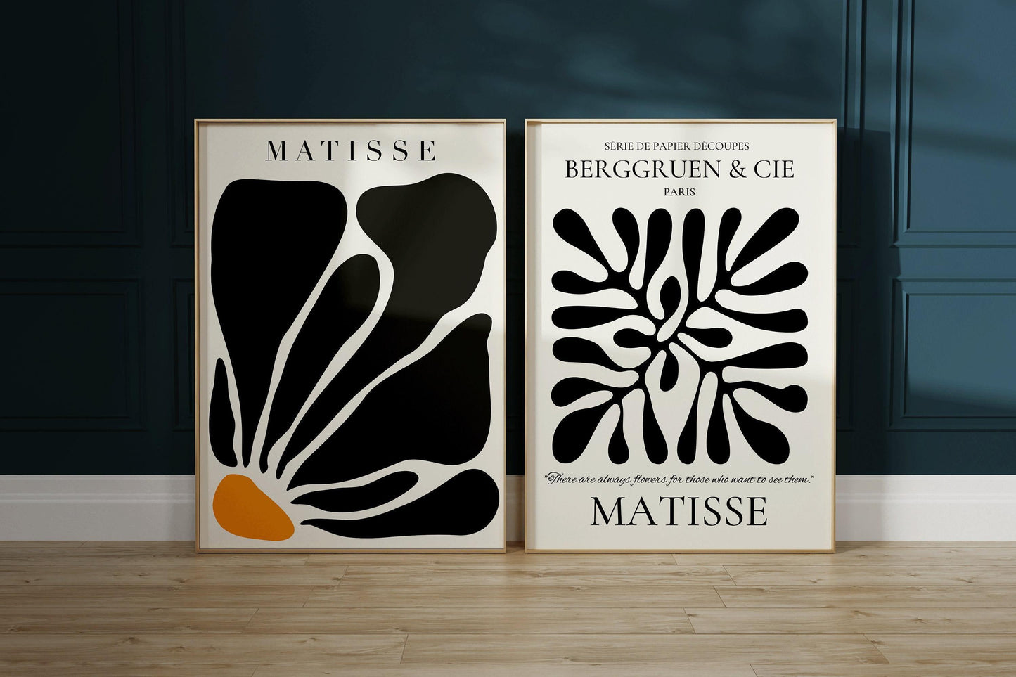 Our Strikingly Gorgeous Matisse Set | | STATEMENT DUO Mid-Century Art | Customer Favorite and available framed