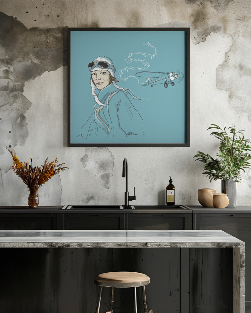 Wall art Amelia Earhart