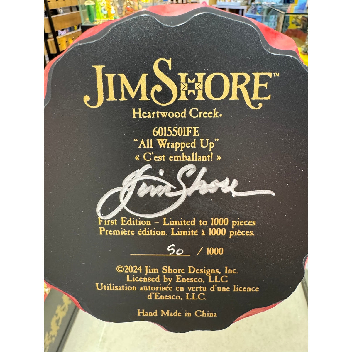 Santa Collection with Gift Bags "All Wrapped Up" Heartwood Creek Jim Shore First Edition ***Signed by Jim Shore***