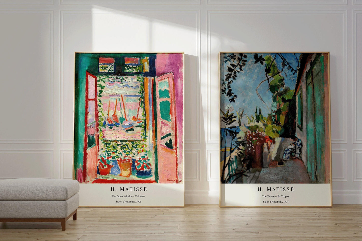 STATEMENT DUO Henri Matisse Prints | | St. Tropez and Open Window Collioure | Famous Art Prints available framed