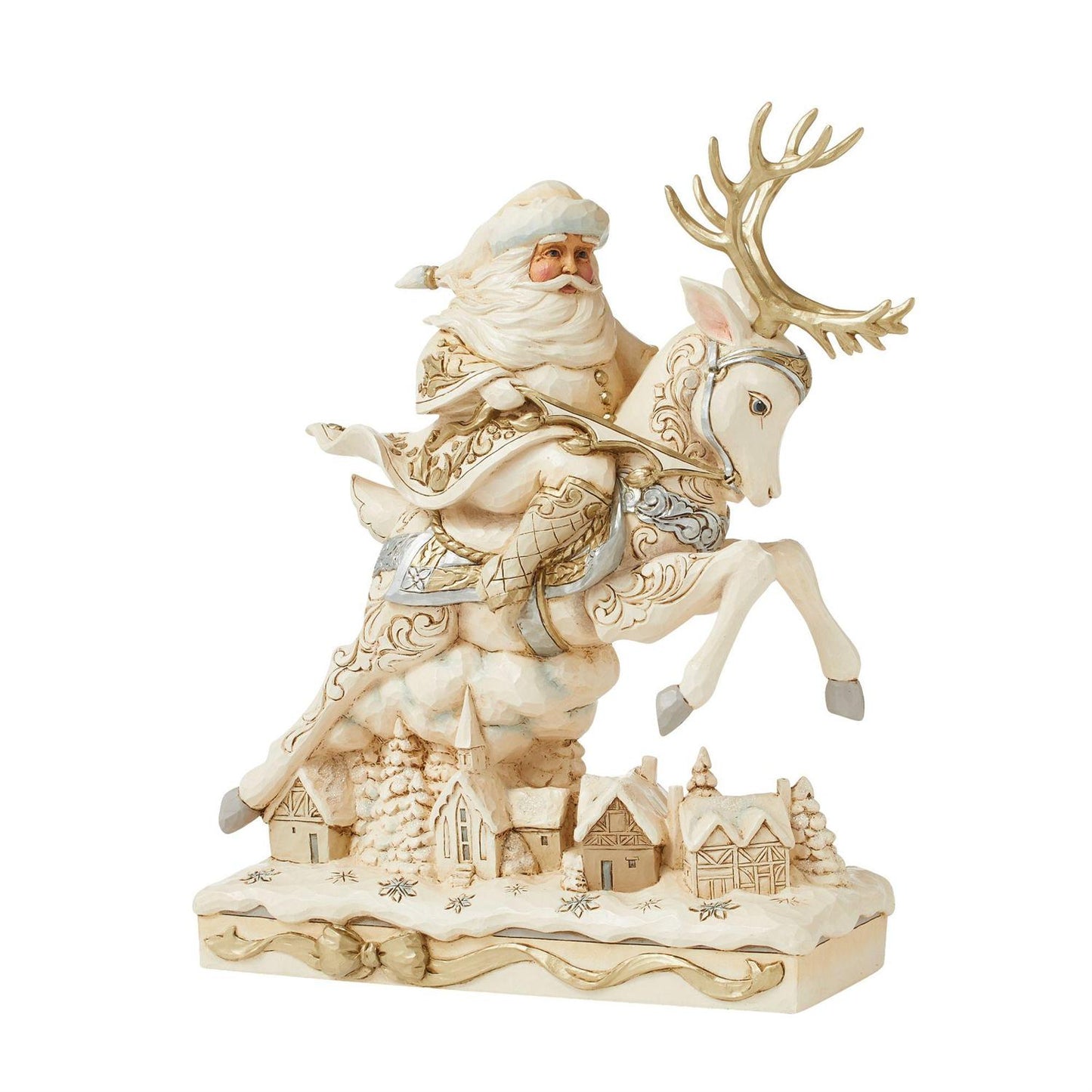 Holiday Lustre Santa and Deer Jim Shore Collectible Figurine 6011167