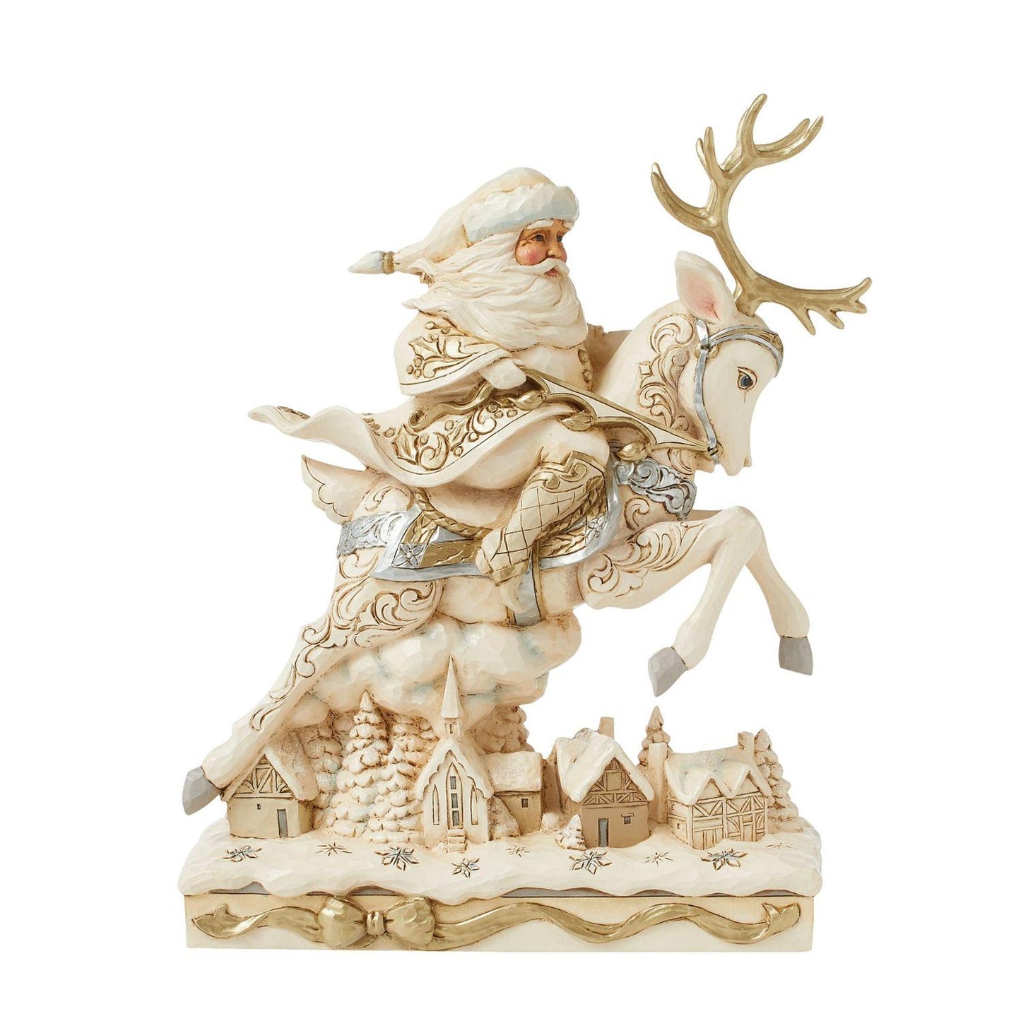 Holiday Lustre Santa and Deer Jim Shore Collectible Figurine 6011167