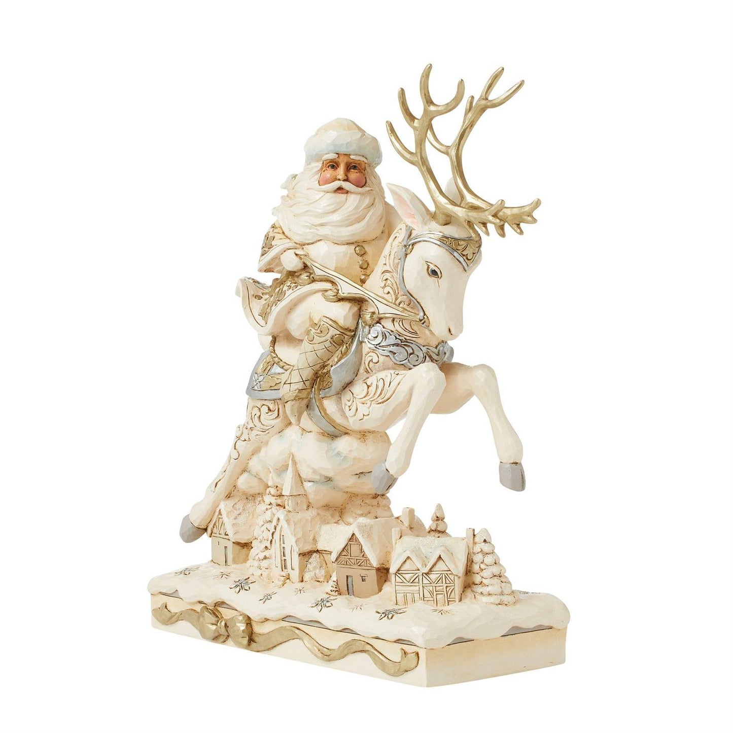 Holiday Lustre Santa and Deer Jim Shore Collectible Figurine 6011167