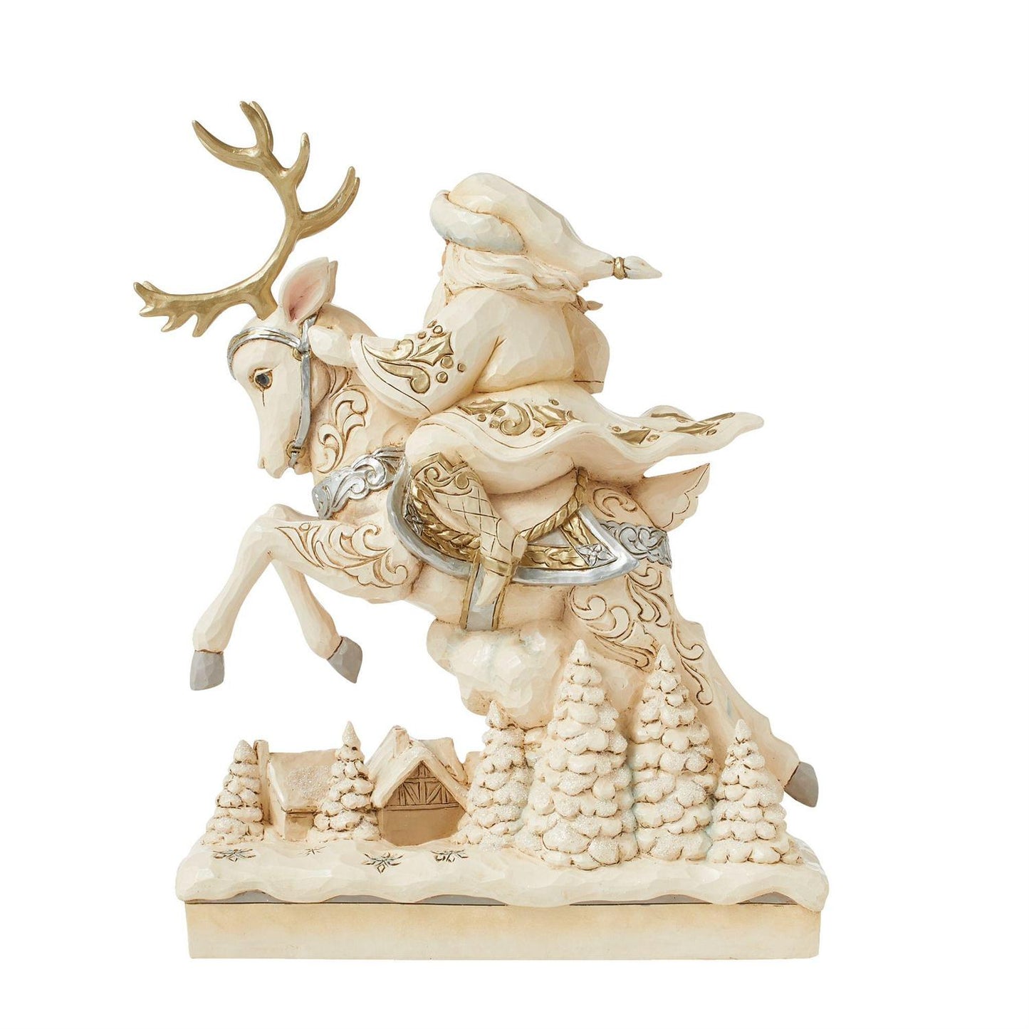 Holiday Lustre Santa and Deer Jim Shore Collectible Figurine 6011167