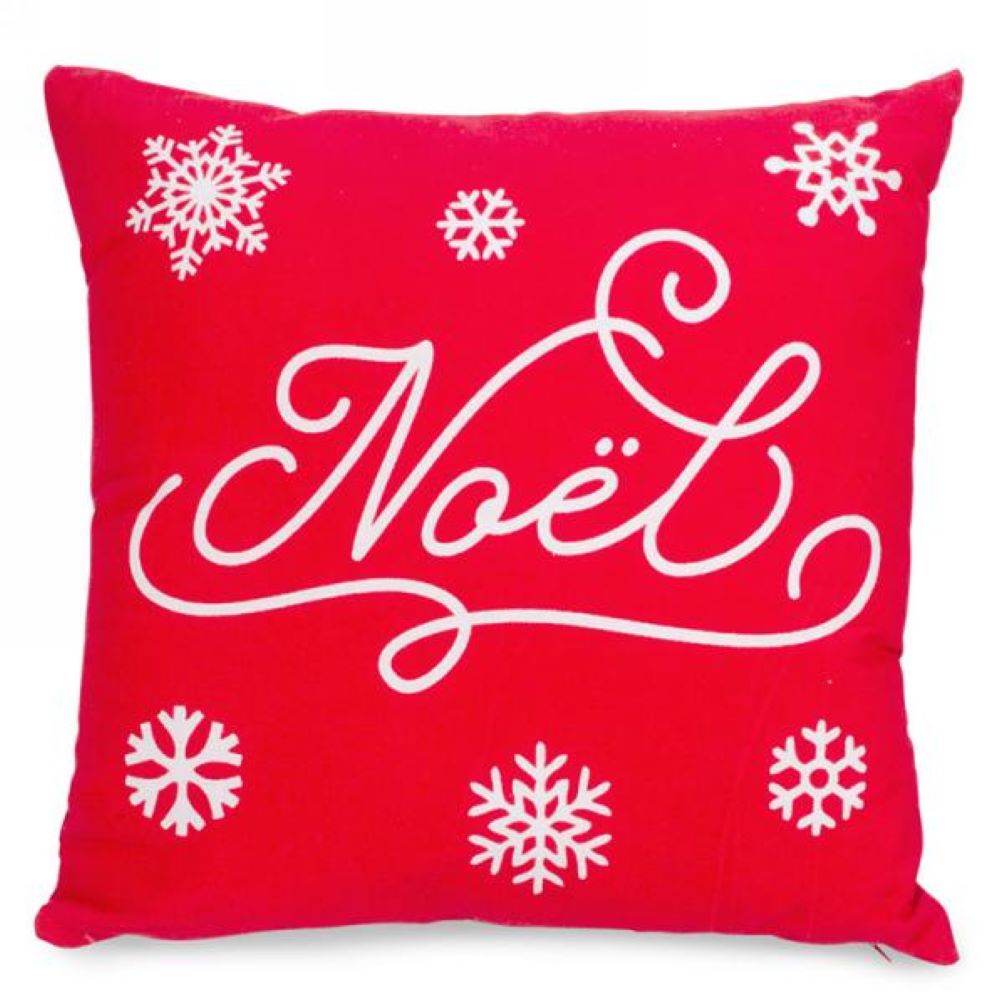 Christmas Noel Red Pillow 18 by 18 Cover with insert