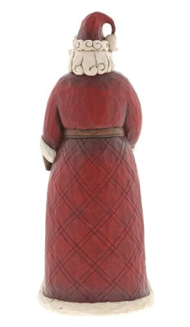 Jim Shore Heartwood Creek Collection Stone Resin Santa with Cardinals Statue Figurine