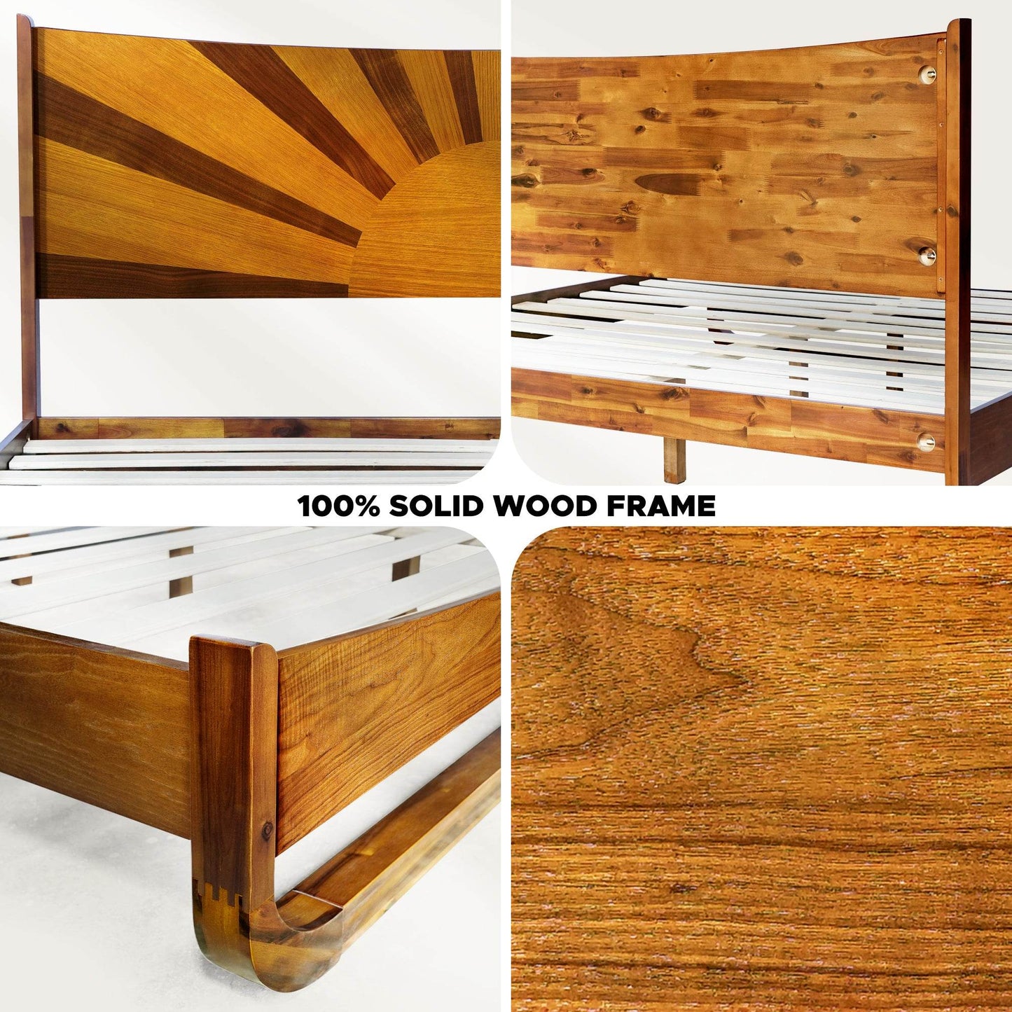 Sunset Platform Bed Frame With Headboard
