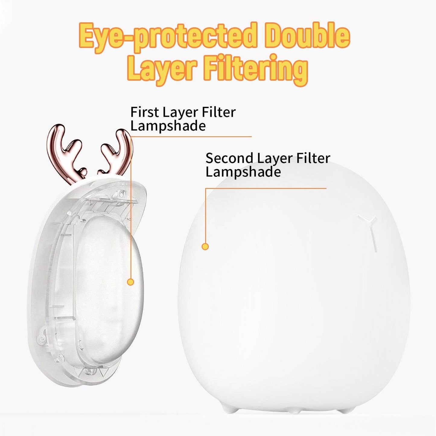 Baby Feeding, Adjustable, Creative, Rabbit, Elk Touch Light, Clap Light, Small Electric Light, Soft Baby Lamp toy