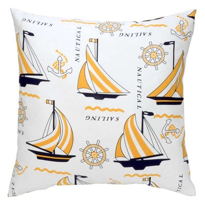 Nautical Sailboat Throw Pillow 20 inches