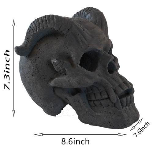 Refractory Materials Fireproof Imitated Human Fire Pit Skulls Gas Log For NG, LP Wood Fireplace, Firepit, Campfire, Halloween Decor, BBQ