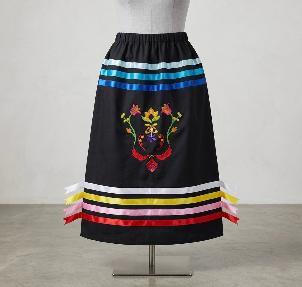 OLDTRIBES™  Metis Floral Ribbon Skirt