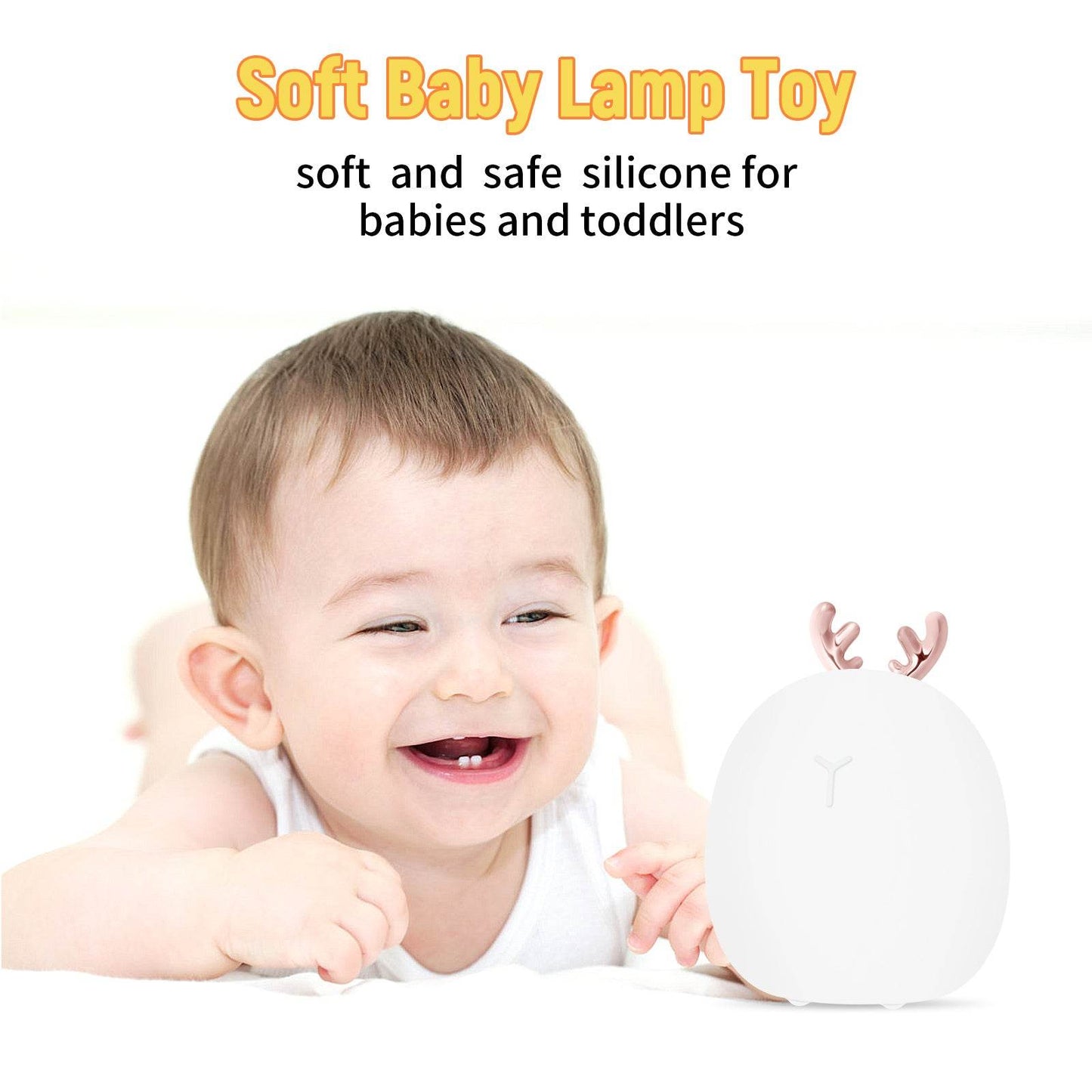 Baby Feeding, Adjustable, Creative, Rabbit, Elk Touch Light, Clap Light, Small Electric Light, Soft Baby Lamp toy