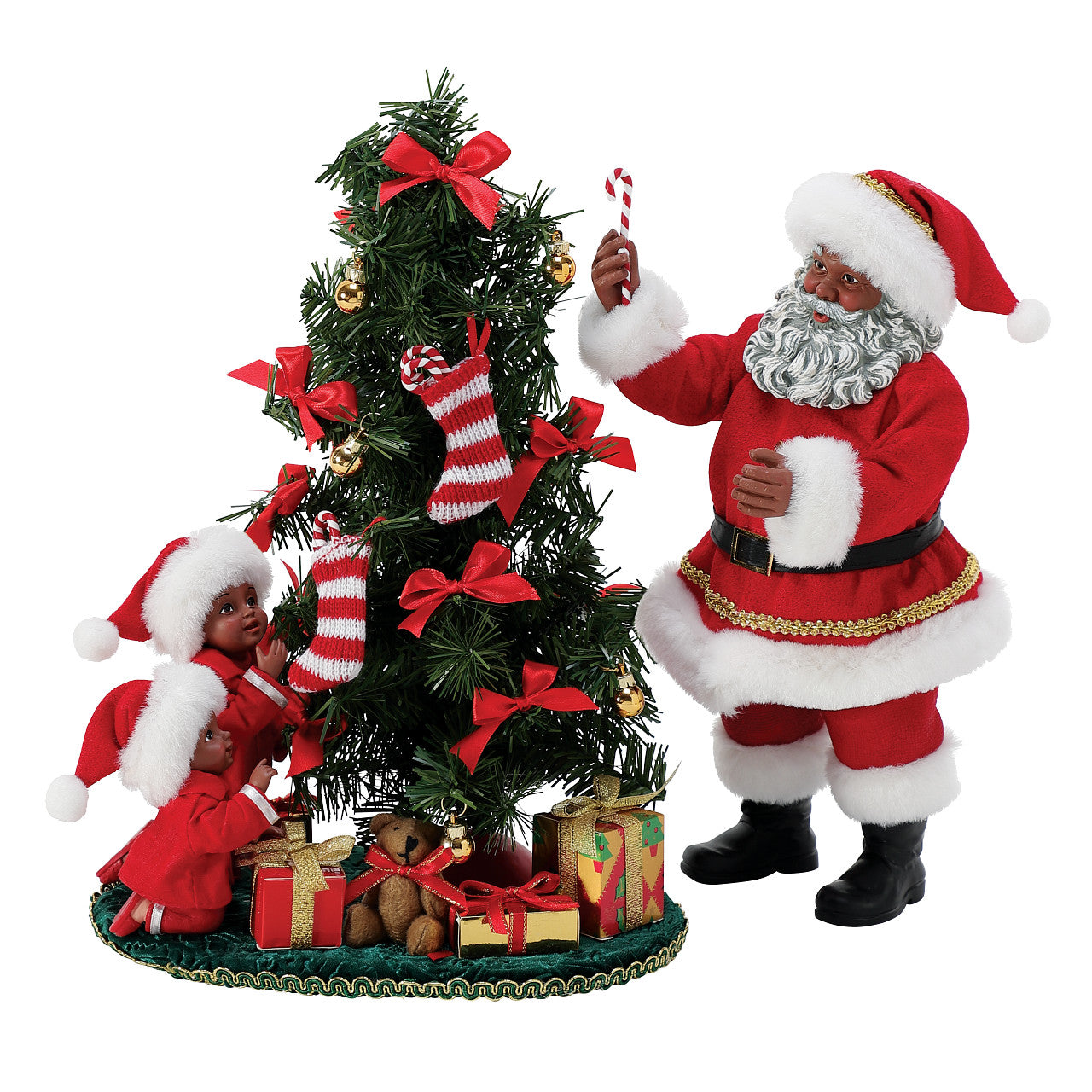 Possible Dreams Sneak Peak Black or White Santa with Children by Ann Dezendorf