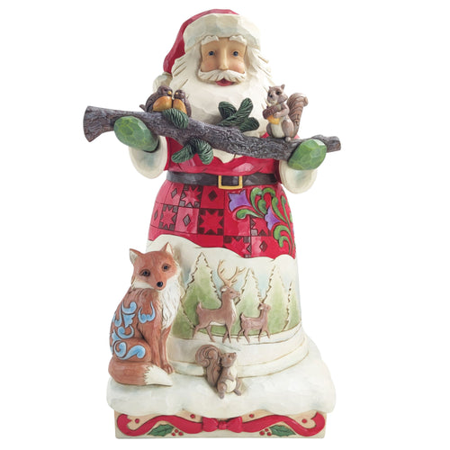 Jim Shore Santa with Animals Statue  6012024 18 inches tall extra large     Save $80