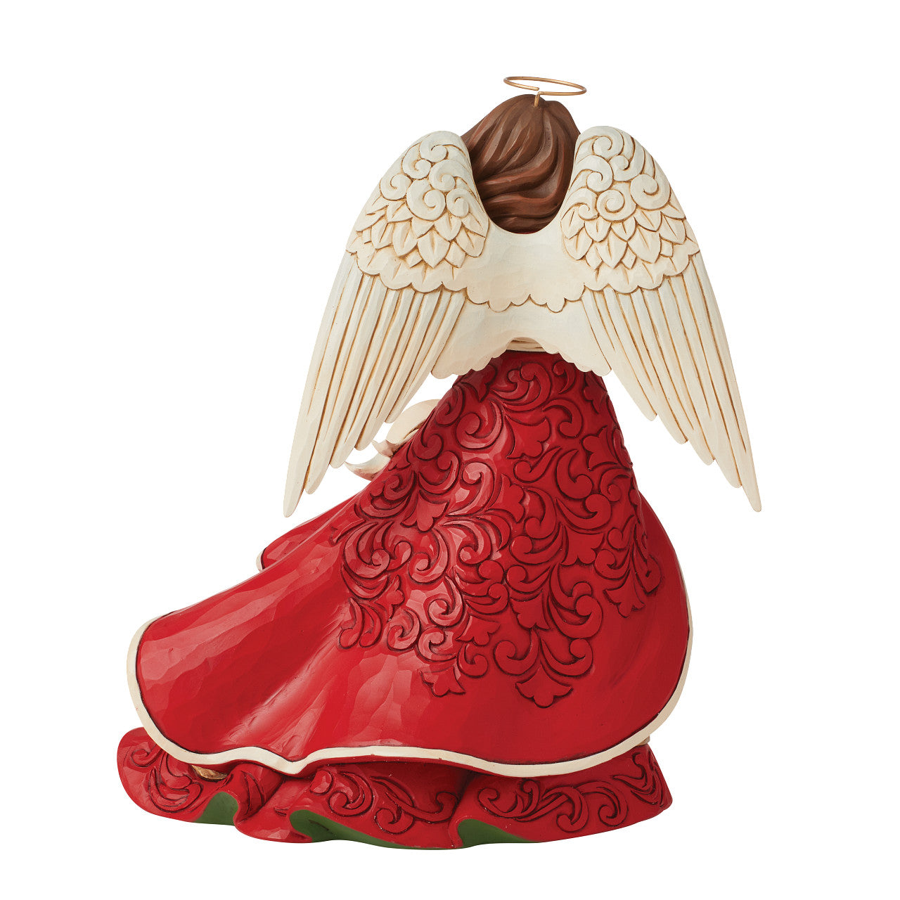 Jim Shore Christmas Red Christmas Angel Figurine Holiday Peace 8.66 inches