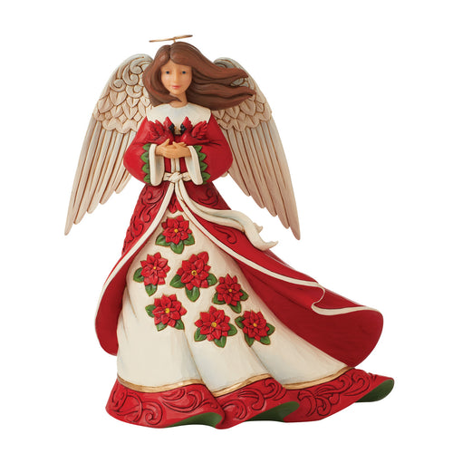 Jim Shore Christmas Red Christmas Angel Figurine Holiday Peace 6012940