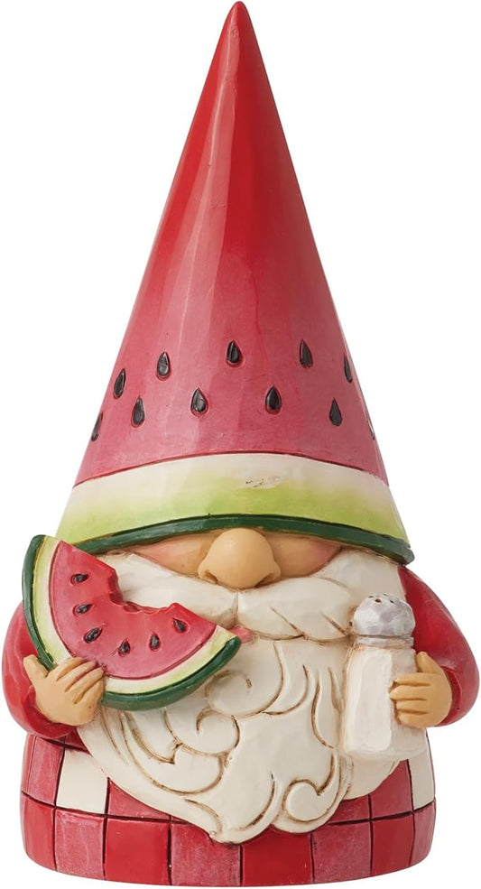 Enesco Jim Shore Heartwood Creek Watermelon Gnome Figurine, 4.5 Inch