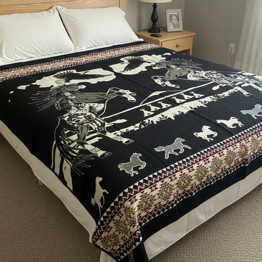 OLDTRIBES™ Horse Spirits Alpaca Blanket