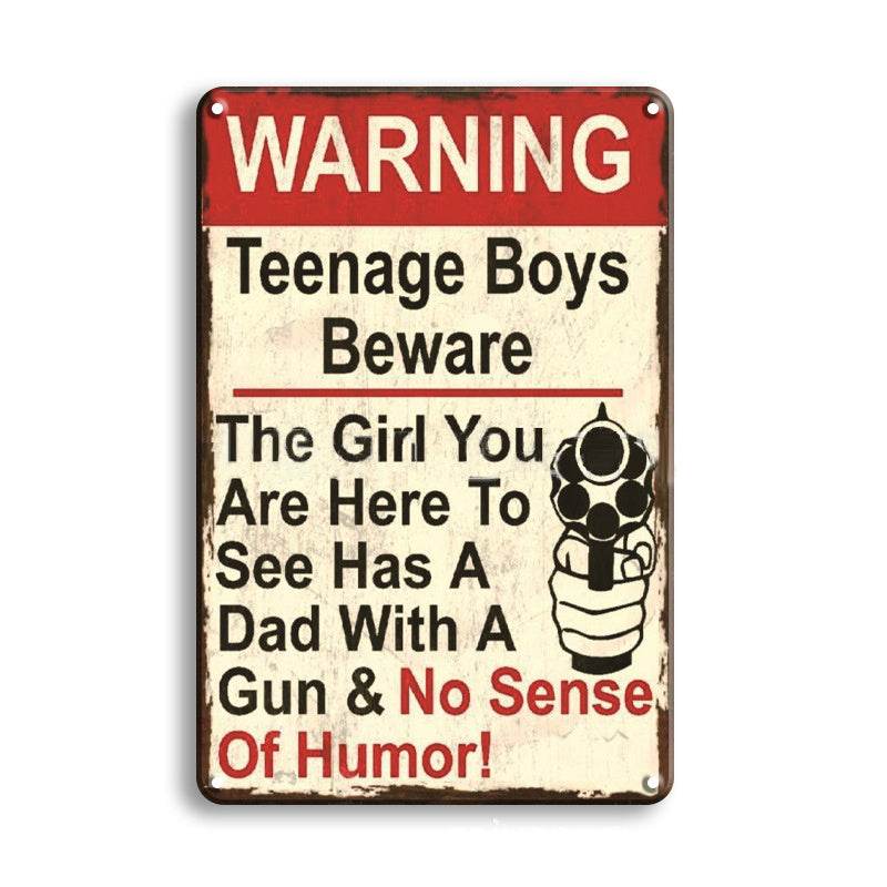 Creativity Retro Metal Home Decoration Tin Painting Novelty Signs