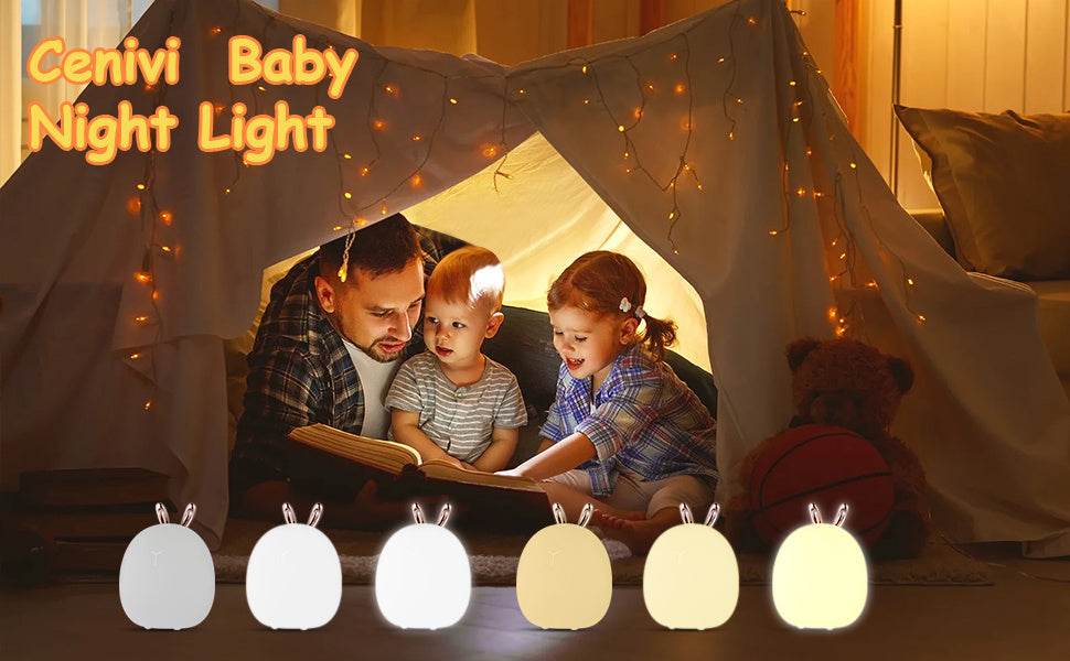 Baby Feeding, Adjustable, Creative, Rabbit, Elk Touch Light, Clap Light, Small Electric Light, Soft Baby Lamp toy