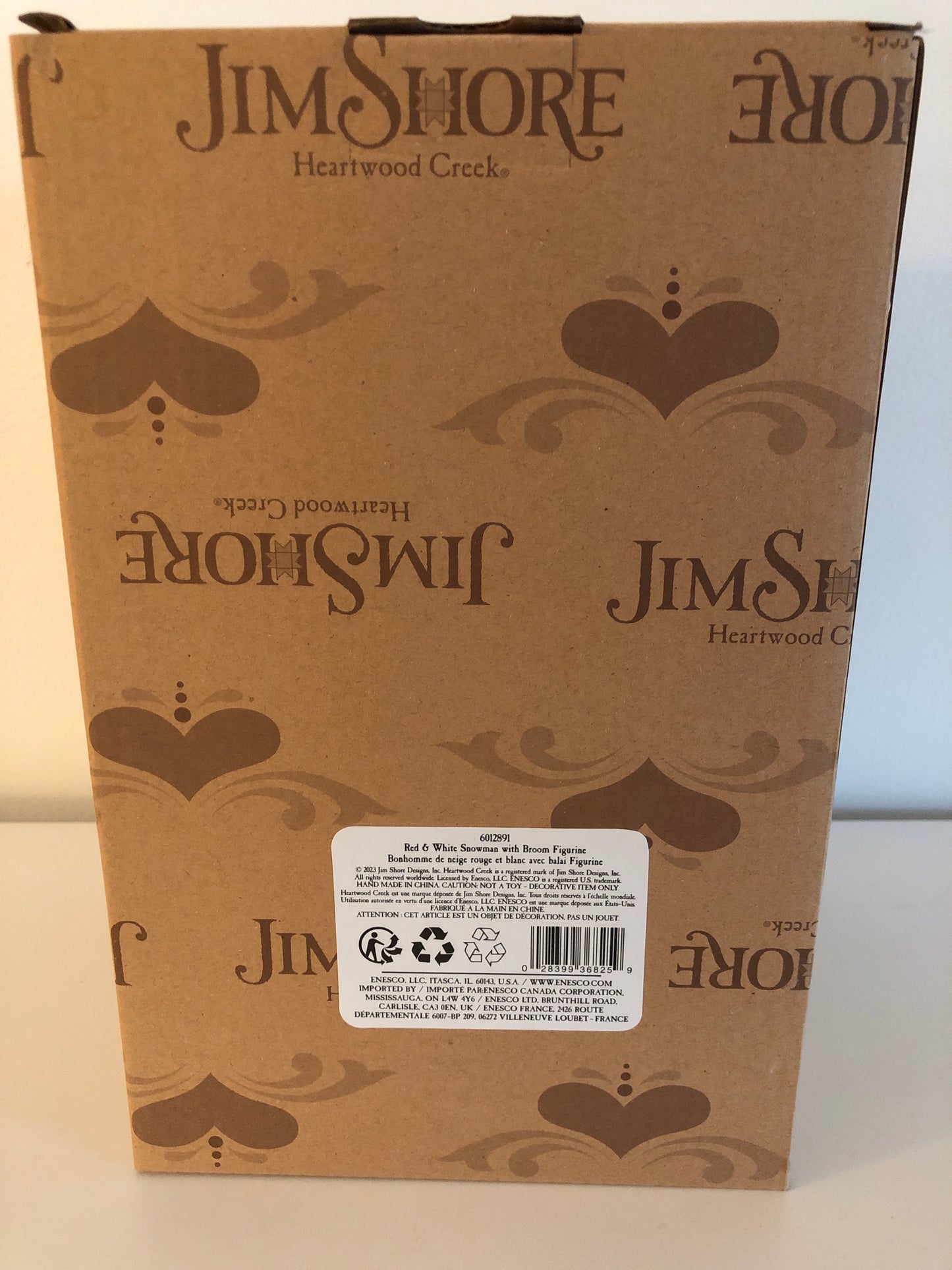 Jim Shore Nordic Noel Heartwood Creek Snowman with Broom figure 6012891